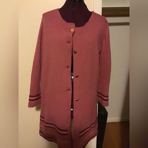 Pink Rose Button Up Cardigan